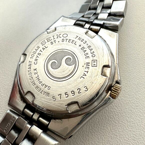 Vintage Seiko SQ100 7N83-6A30 Watch Day Date - Picture 3 of 9